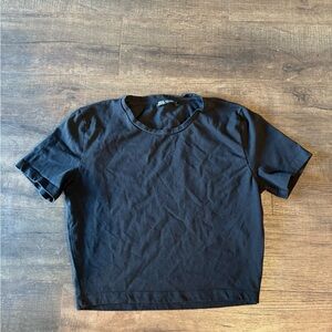 Black Zara Cropped Tee